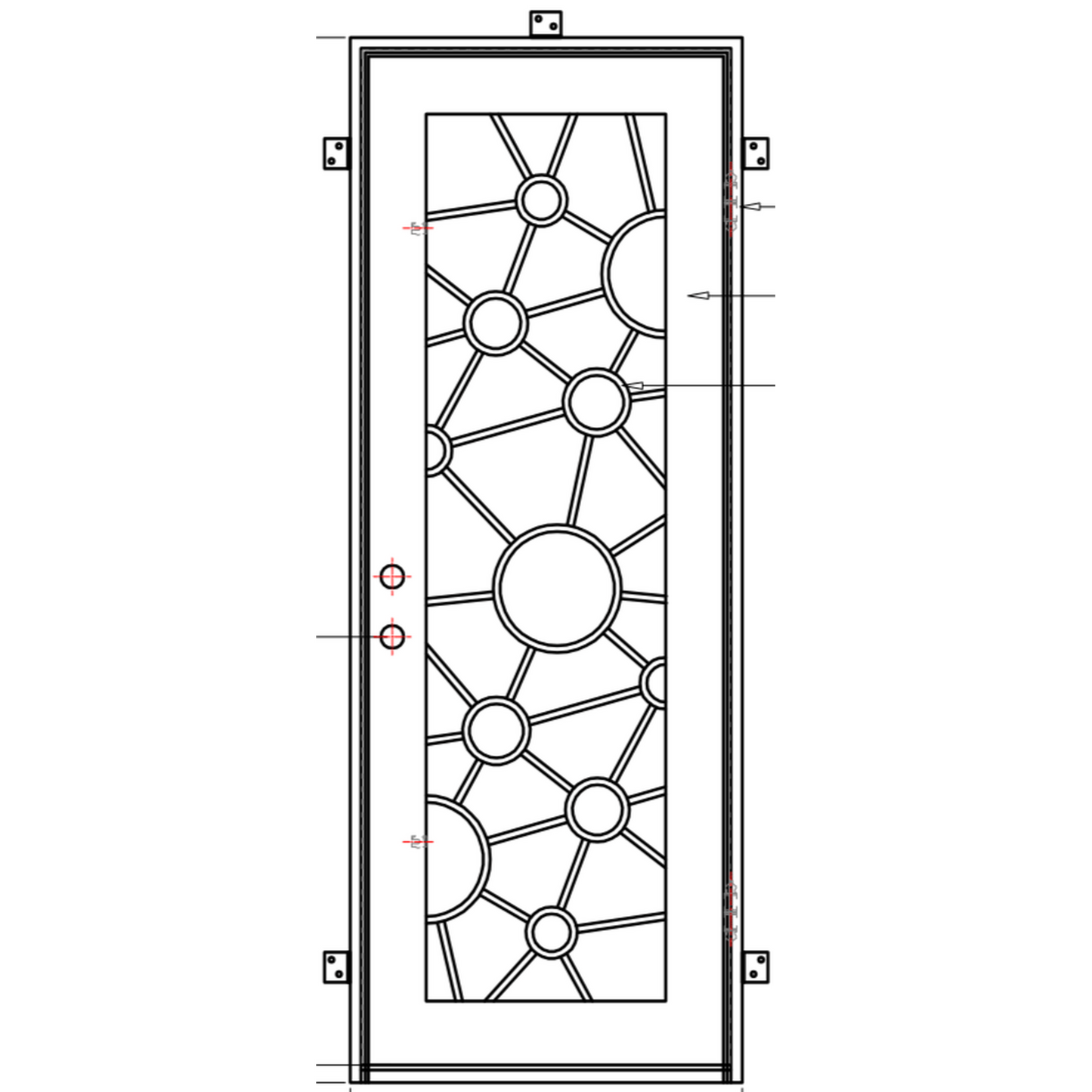 Pre-Order Austin-Wrought Iron Doors-Black Diamond Iron Doors