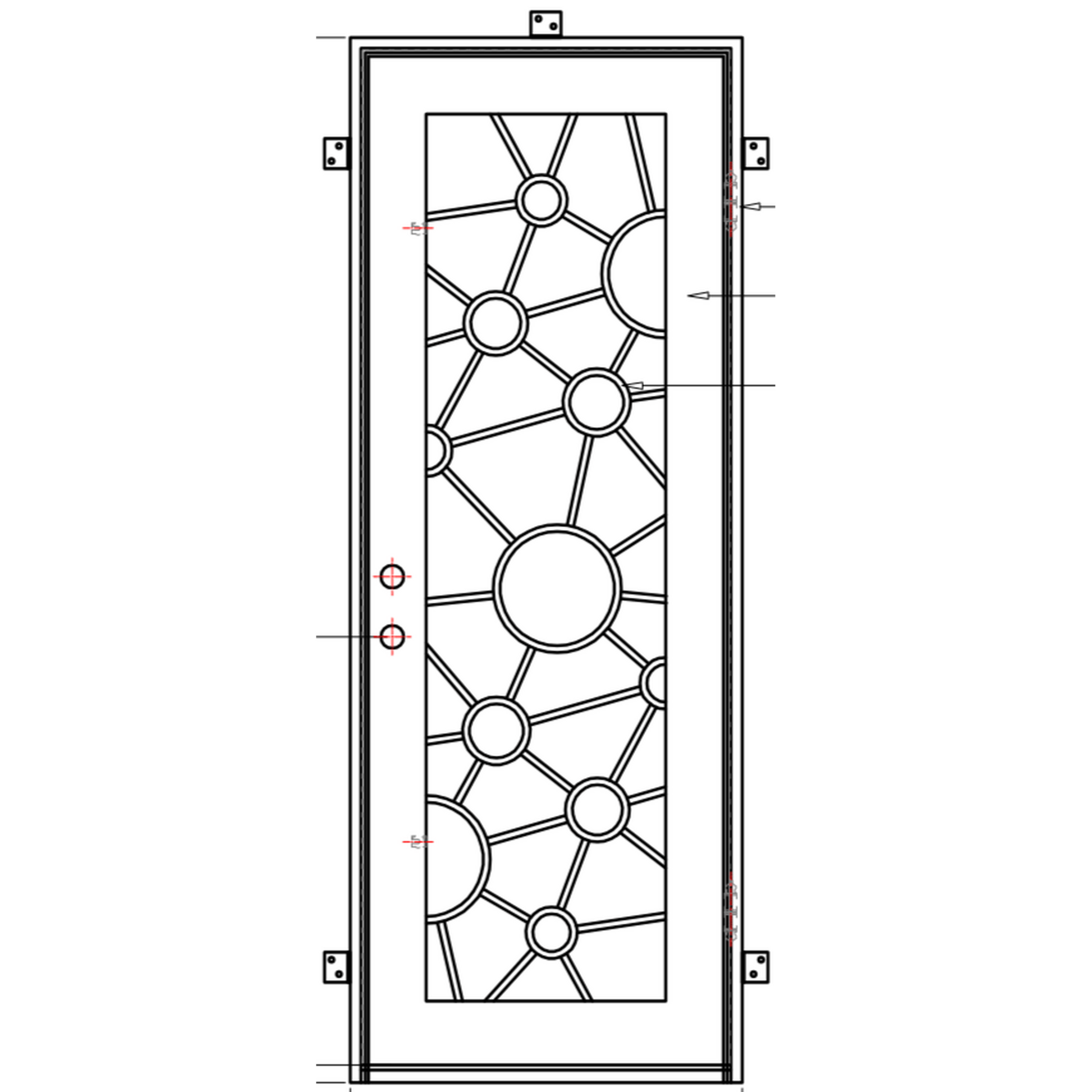 Pre-Order Austin-Wrought Iron Doors-Black Diamond Iron Doors