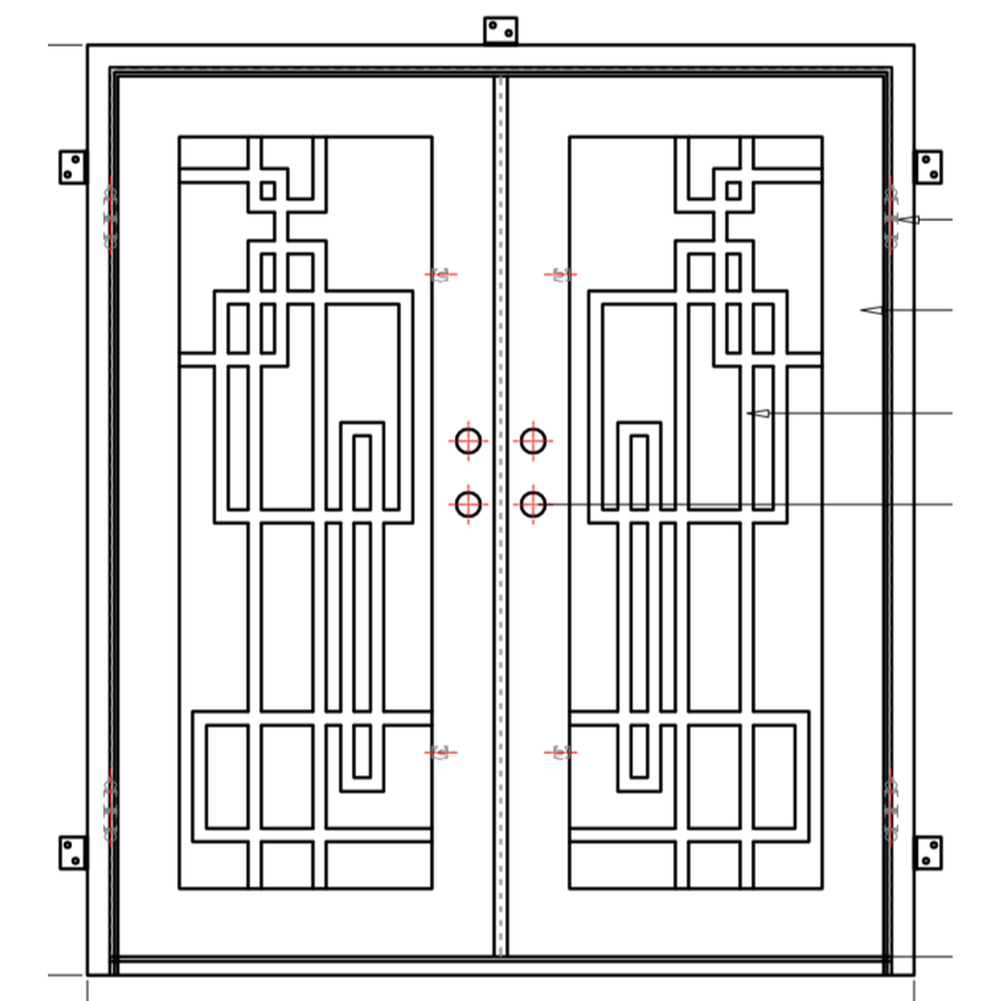 Pre-Order Berlin Double-Wrought Iron Doors-Black Diamond Iron Doors