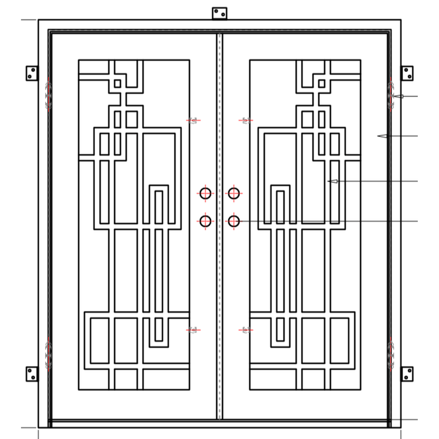 Pre-Order Berlin Double-Wrought Iron Doors-Black Diamond Iron Doors