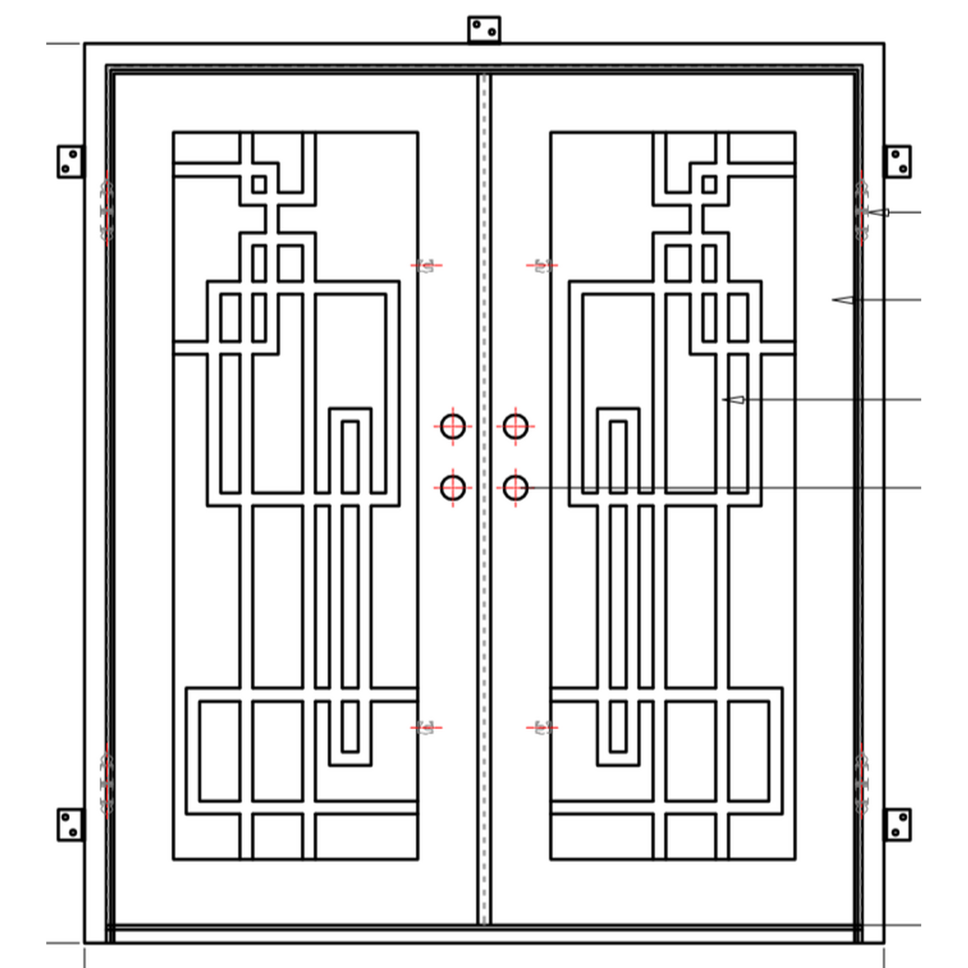 Pre-Order Berlin Double-Wrought Iron Doors-Black Diamond Iron Doors