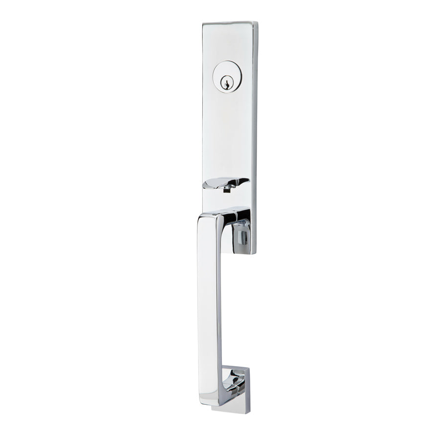 Shop Handles  Locks Emtek Contemporary Davos – Black Diamond Iron  Doors