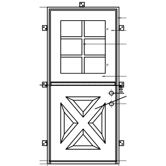 Pre-Order Angela Single (Dutch Door)-Steel Dutch Doors-Black Diamond Iron Doors