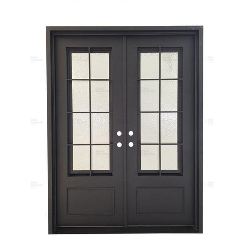Seattle Double-Wrought Iron Doors-Black Diamond Iron Doors