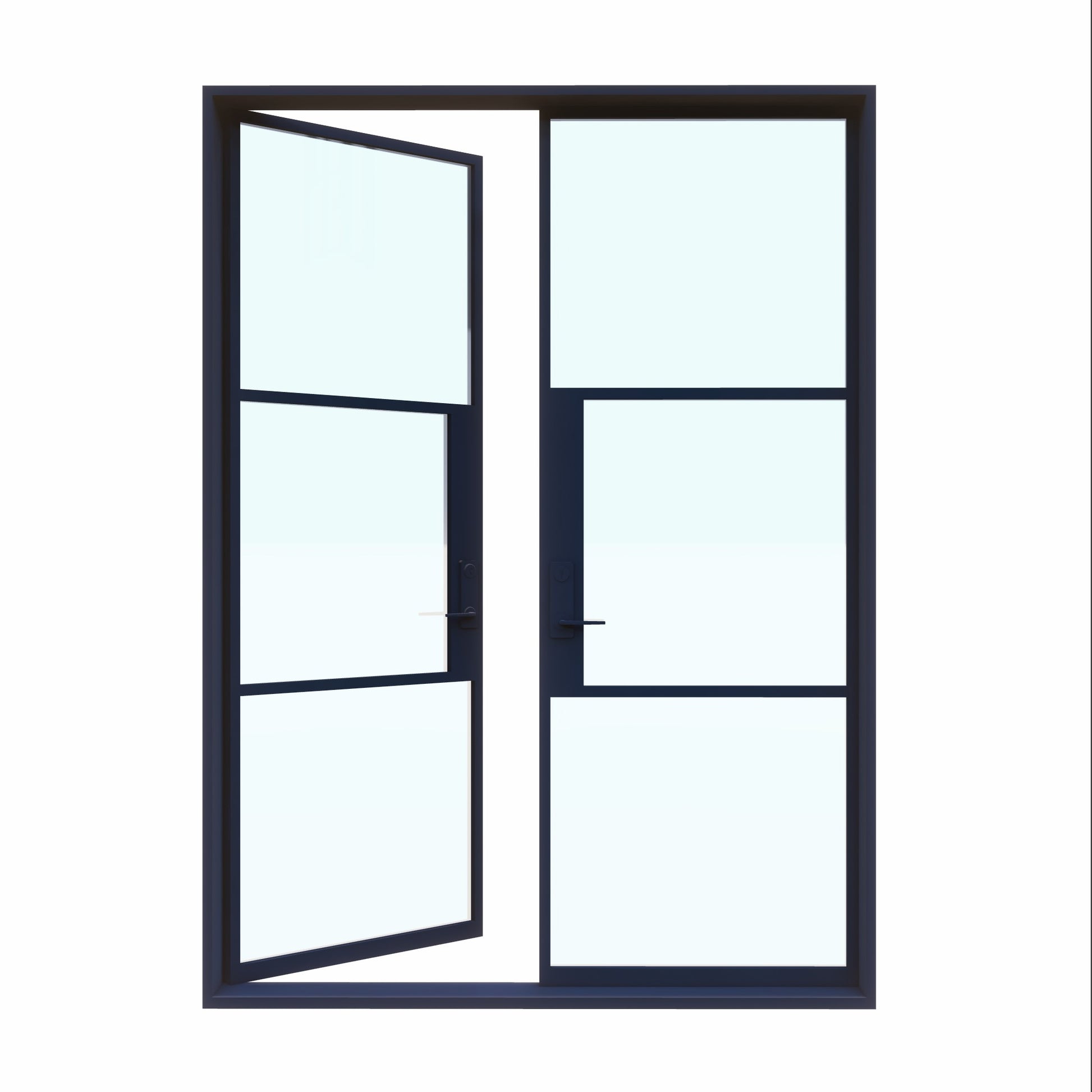 Light 3 - Double | Steel French Doors