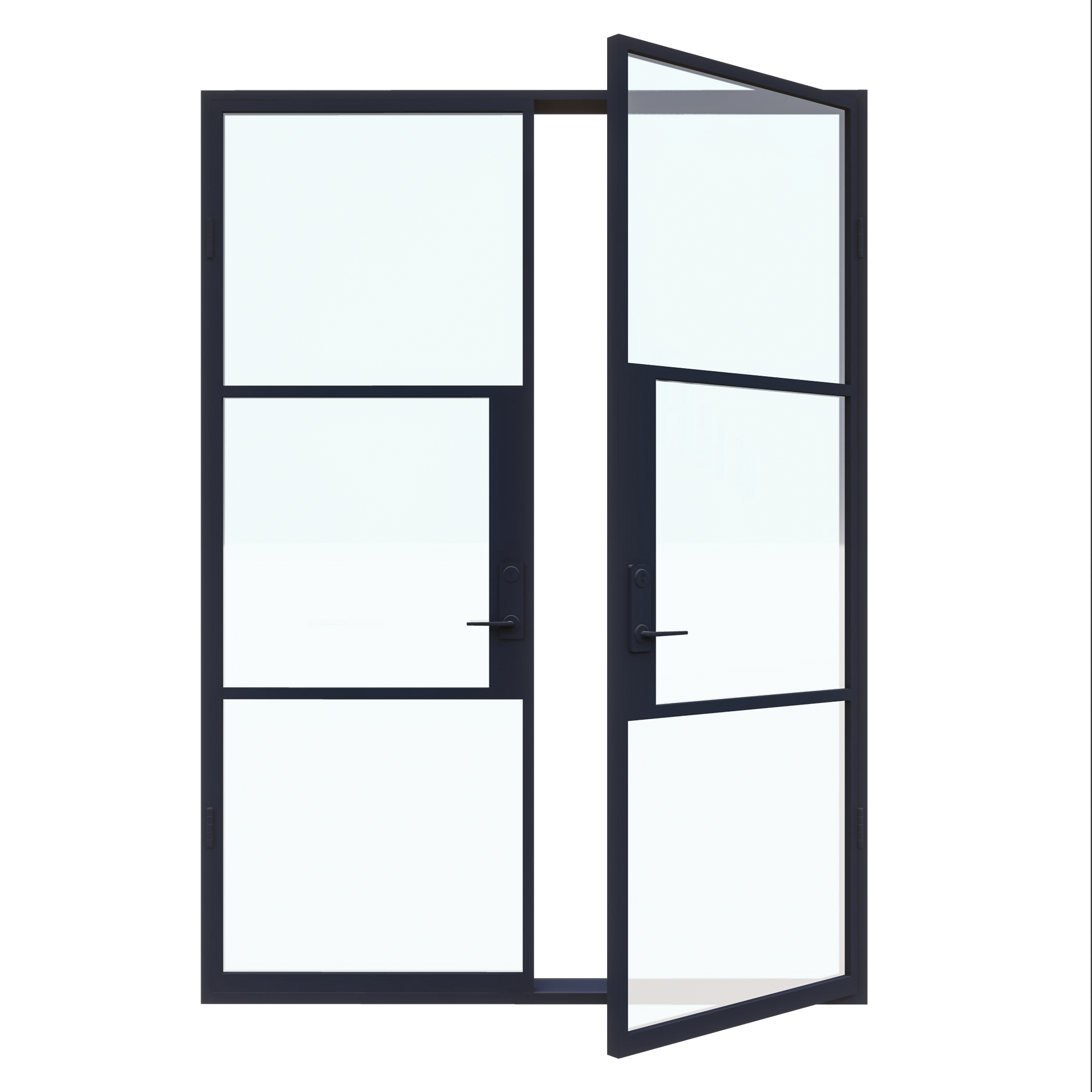 Light 3 - Double | Steel French Doors
