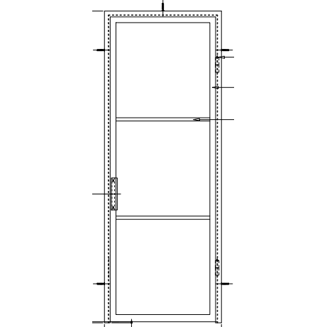 Light 3 Interior - Single | Steel Interior Door
