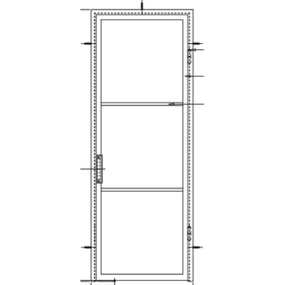 Light 3 Interior - Single | Steel Interior Door