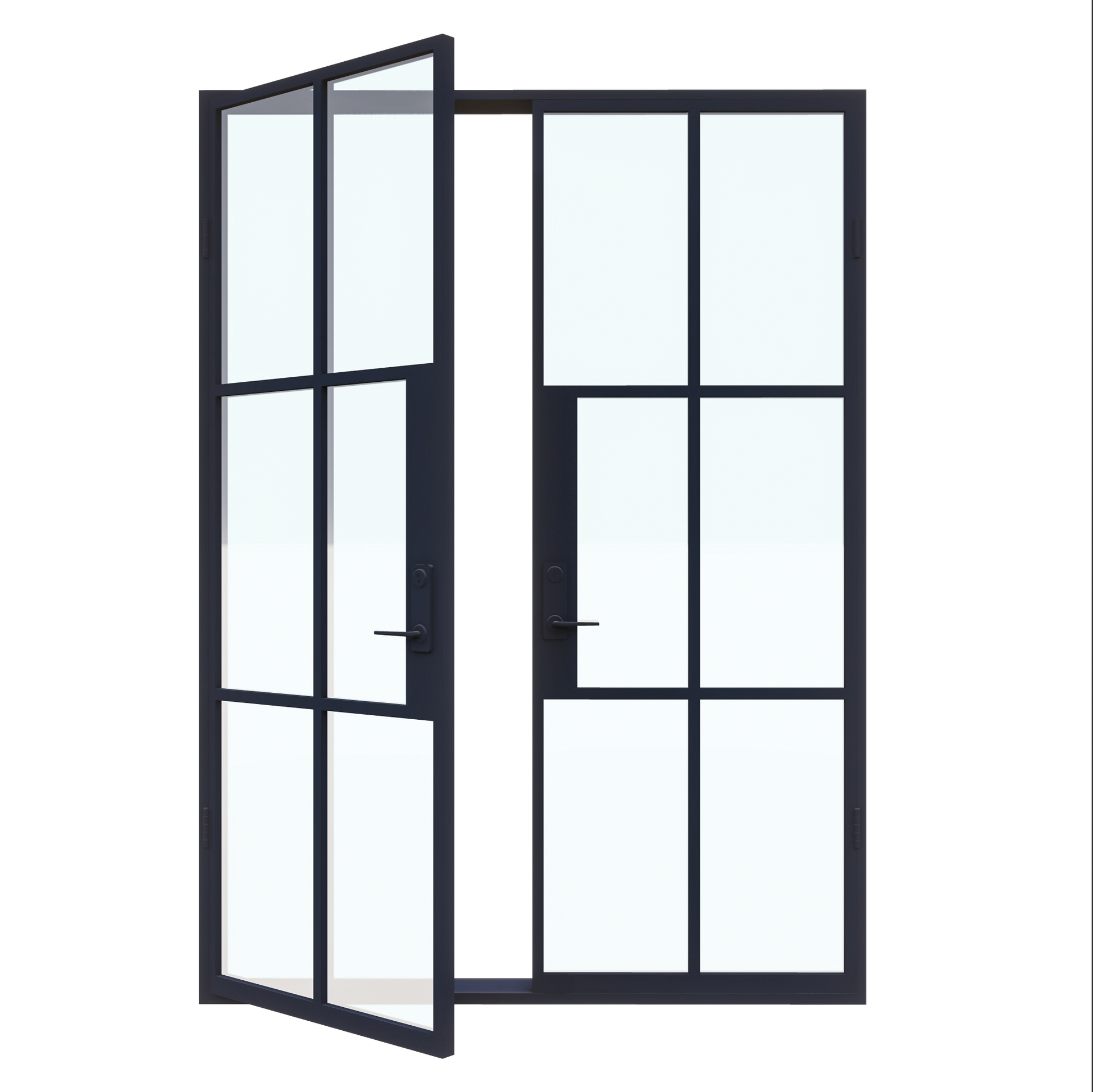 Light 6 - Double | Steel French Doors