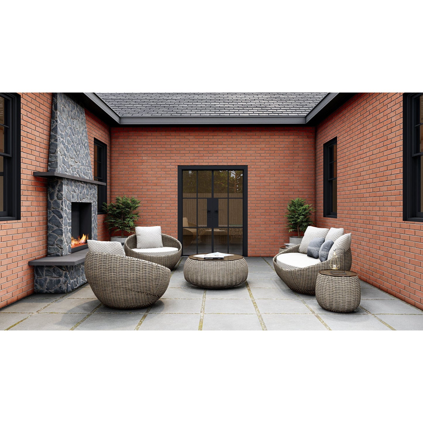 Light 6 - Double | Steel French Doors