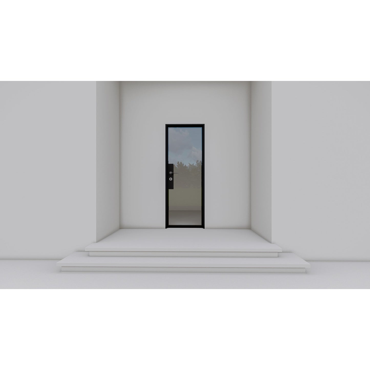 Pre-Order Light 1 - Single-Steel French Doors-Black Diamond Iron Doors