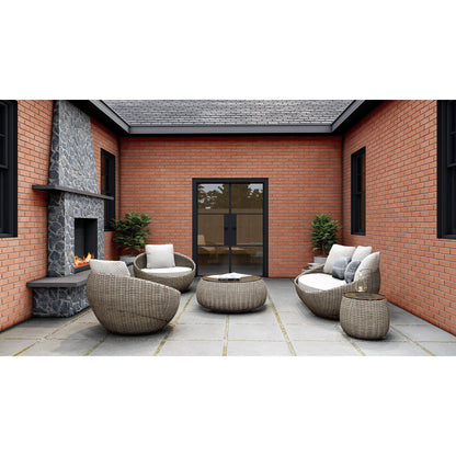 Light 3 - Double-Steel French Doors-Black Diamond Iron Doors