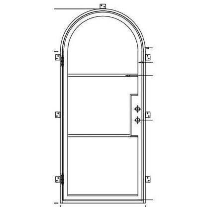 Pre-Order Light 3 - Single (Thermally Broken)-Thermally Broken Doors-Black Diamond Iron Doors