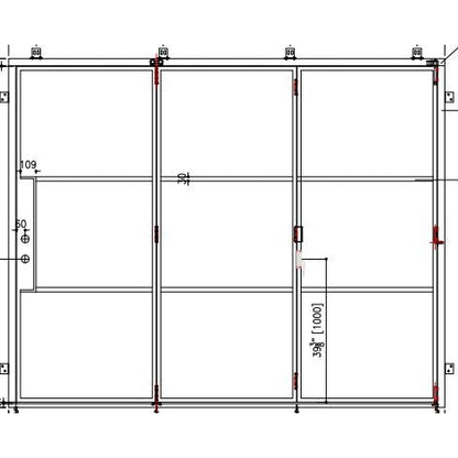 Pre-Order Light 3S - Bi-Fold (Cold Rolled Steel)-Steel Bi-Fold Doors-Black Diamond Iron Doors