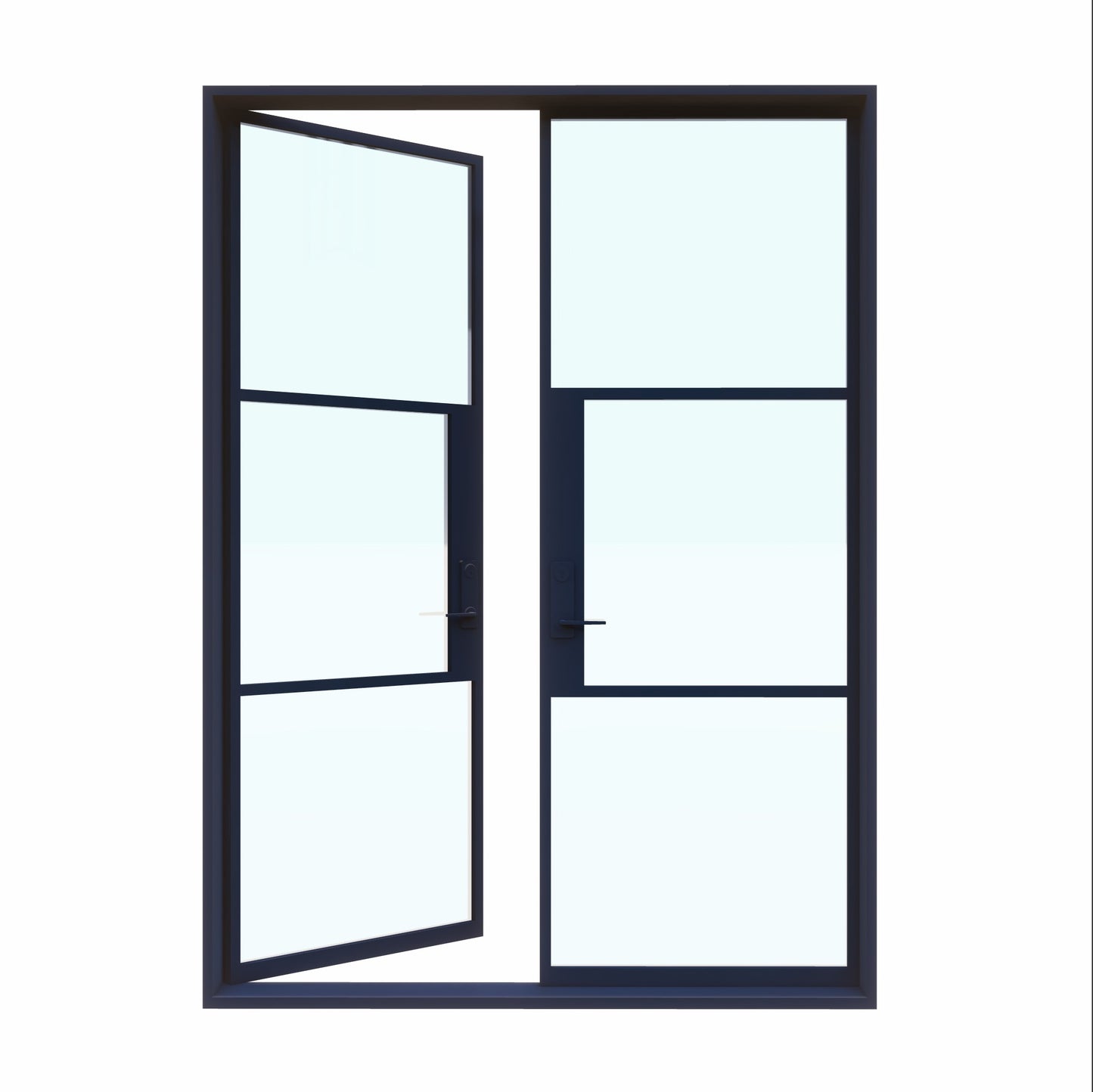 Light 3 - Double | Steel French Doors