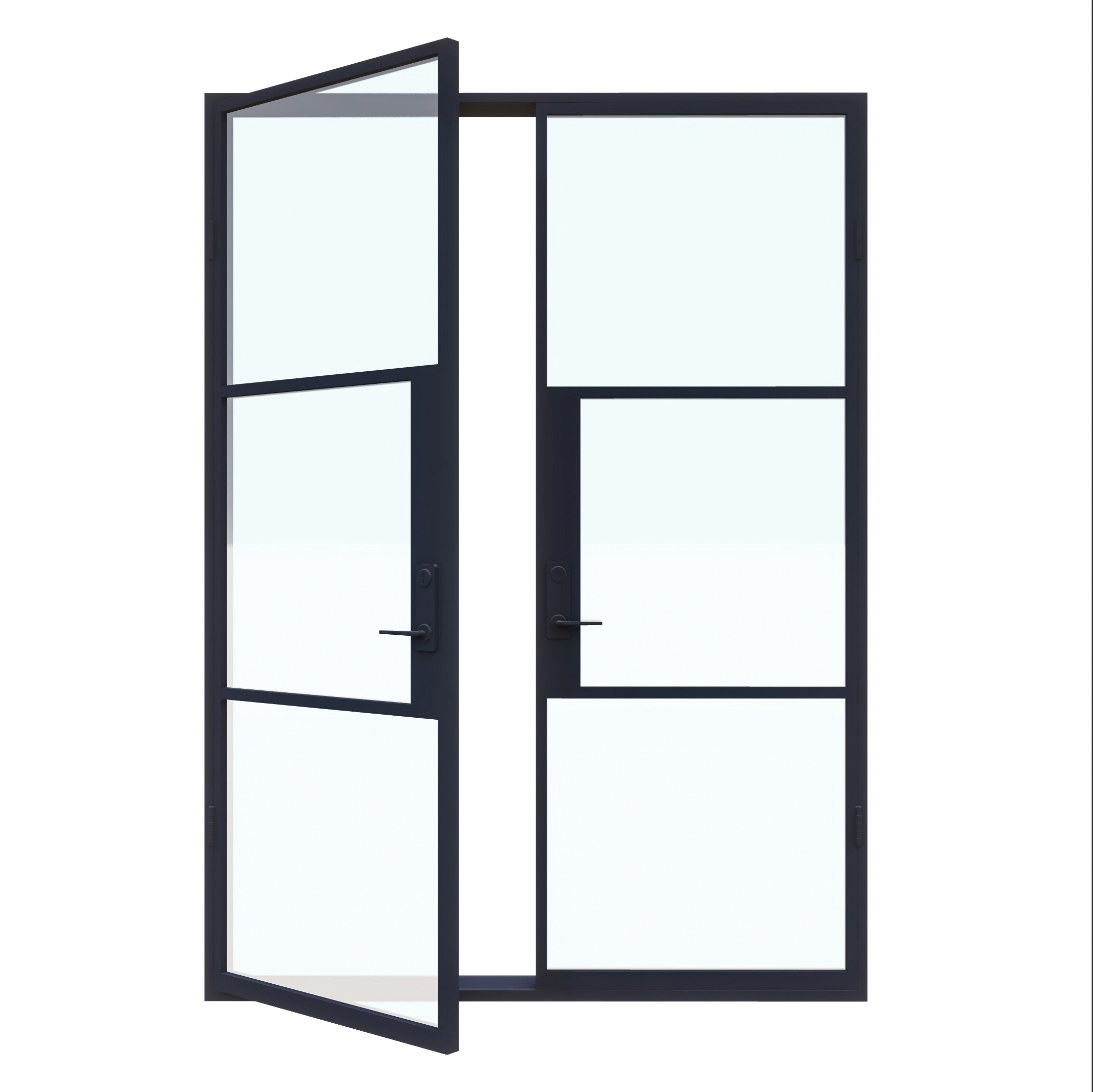 Light 3 - Double | Steel French Doors