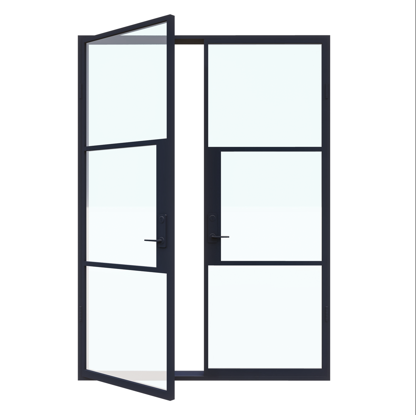 Light 3 - Double | Steel French Doors