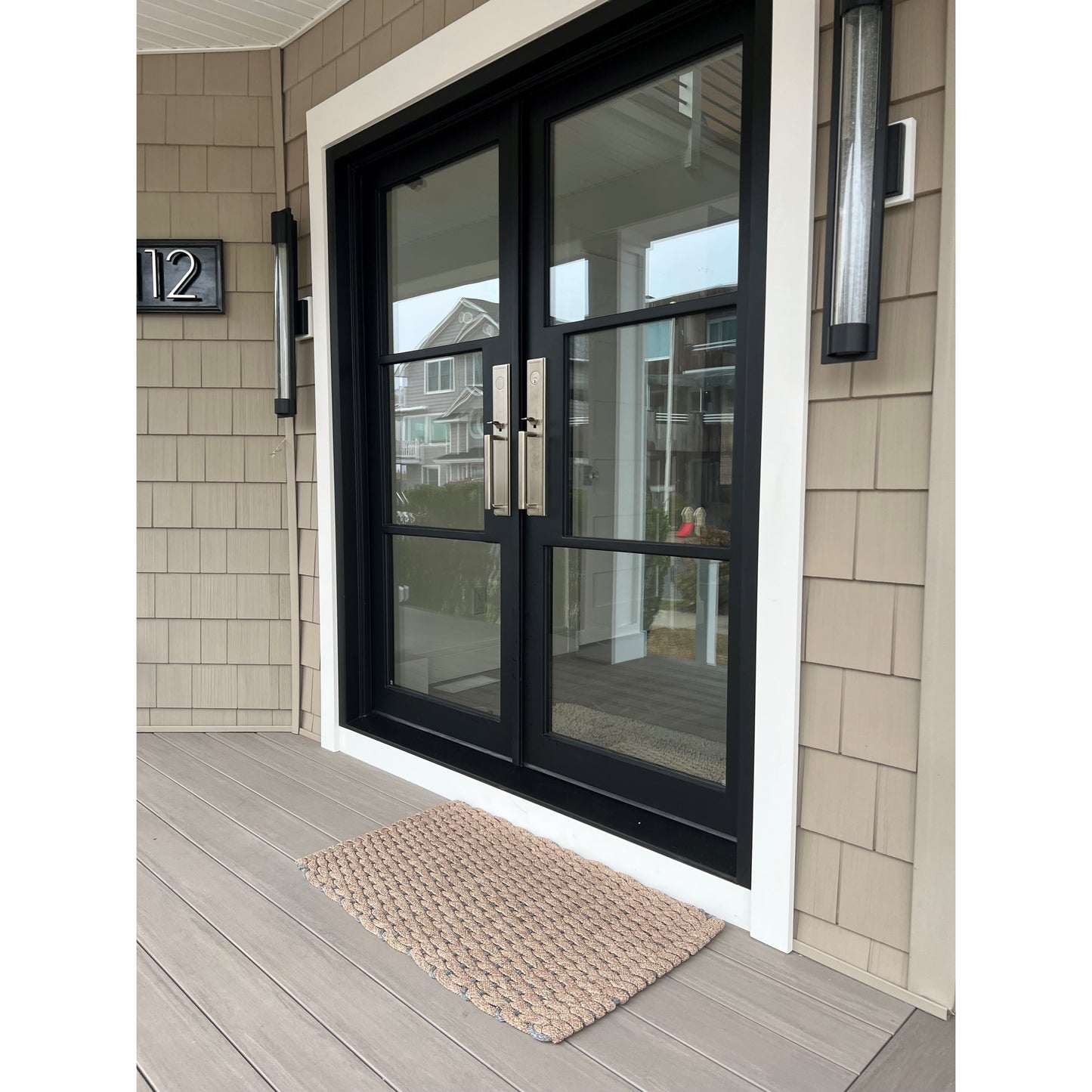 Light 3 - Double-Steel French Doors-Black Diamond Iron Doors