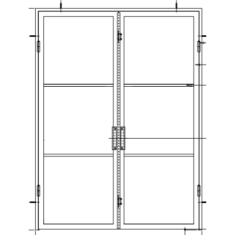 Shop Interior Steel Doors | Light 3 Double Interior (Center Astragal ...