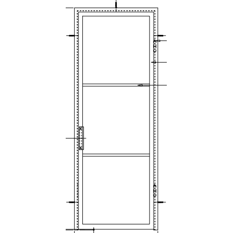 Light 3 Single Interior-Interior Steel Doors-Black Diamond Iron Doors