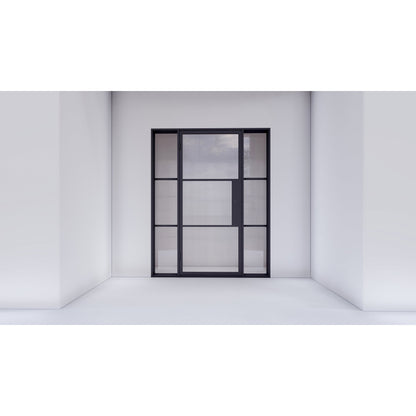 Pre-Order Light 3 - Single w/ Sidelights (Thermally Broken)-Thermally Broken Doors-Black Diamond Iron Doors