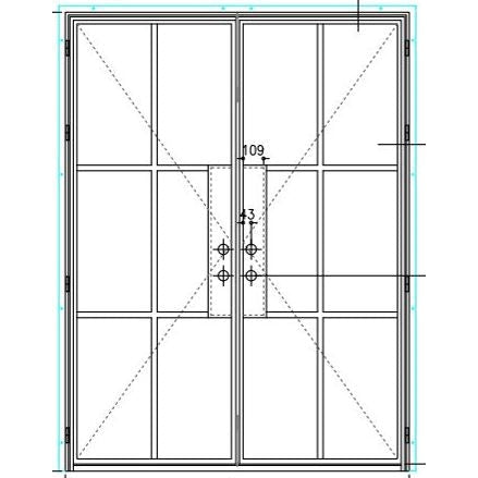 Pre-Order Light 6S - Double (Cold Rolled Steel)-Slim Cold Rolled Steel Doors-Black Diamond Iron Doors