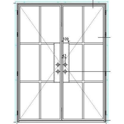 Pre-Order Light 6S - Double (Cold Rolled Steel)-Slim Cold Rolled Steel Doors-Black Diamond Iron Doors
