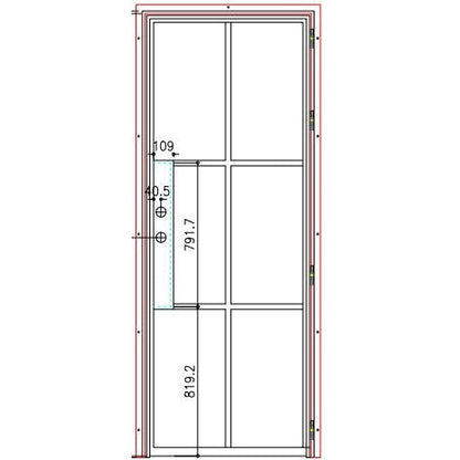Pre-Order Light 6S Interior Single (No Threshold) (Cold Rolled Steel)-Slim Cold Rolled Steel Doors-Black Diamond Iron Doors