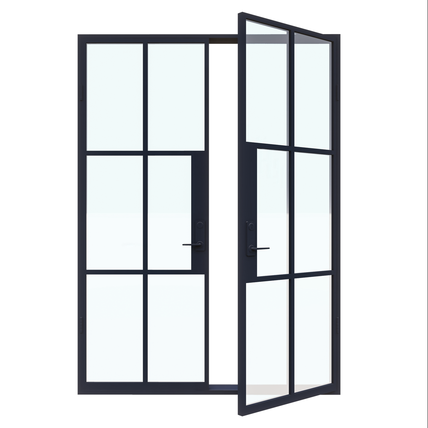 Light 6 - Double | Steel French Doors