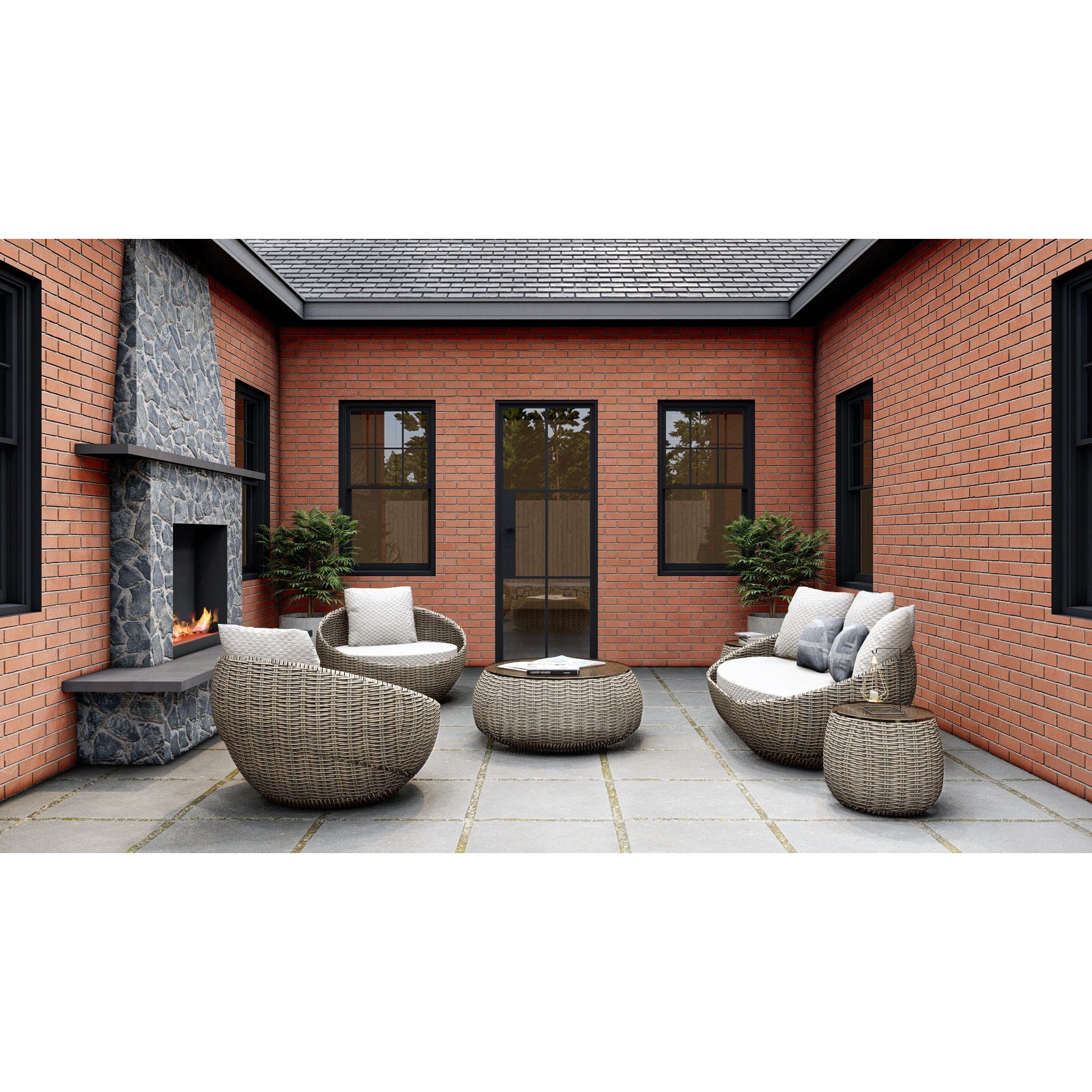 Light 6 - Single-Steel French Doors-Black Diamond Iron Doors