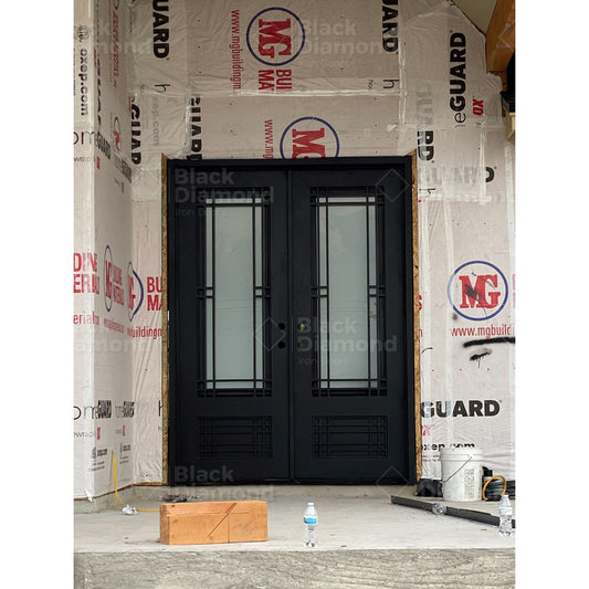 Mammoth Double-Wrought Iron Doors-Black Diamond Iron Doors