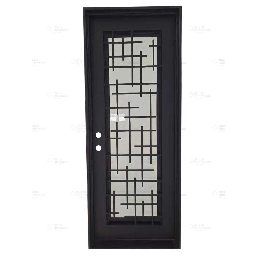 Pre-Order Milan Single-Wrought Iron Doors-Black Diamond Iron Doors