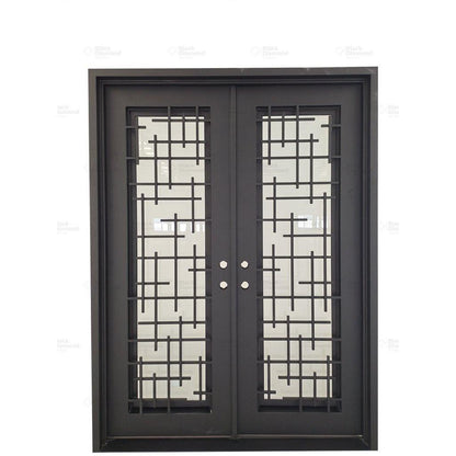Pre-Order Milan Double (Thermally Broken)-Thermally Broken Doors-Black Diamond Iron Doors