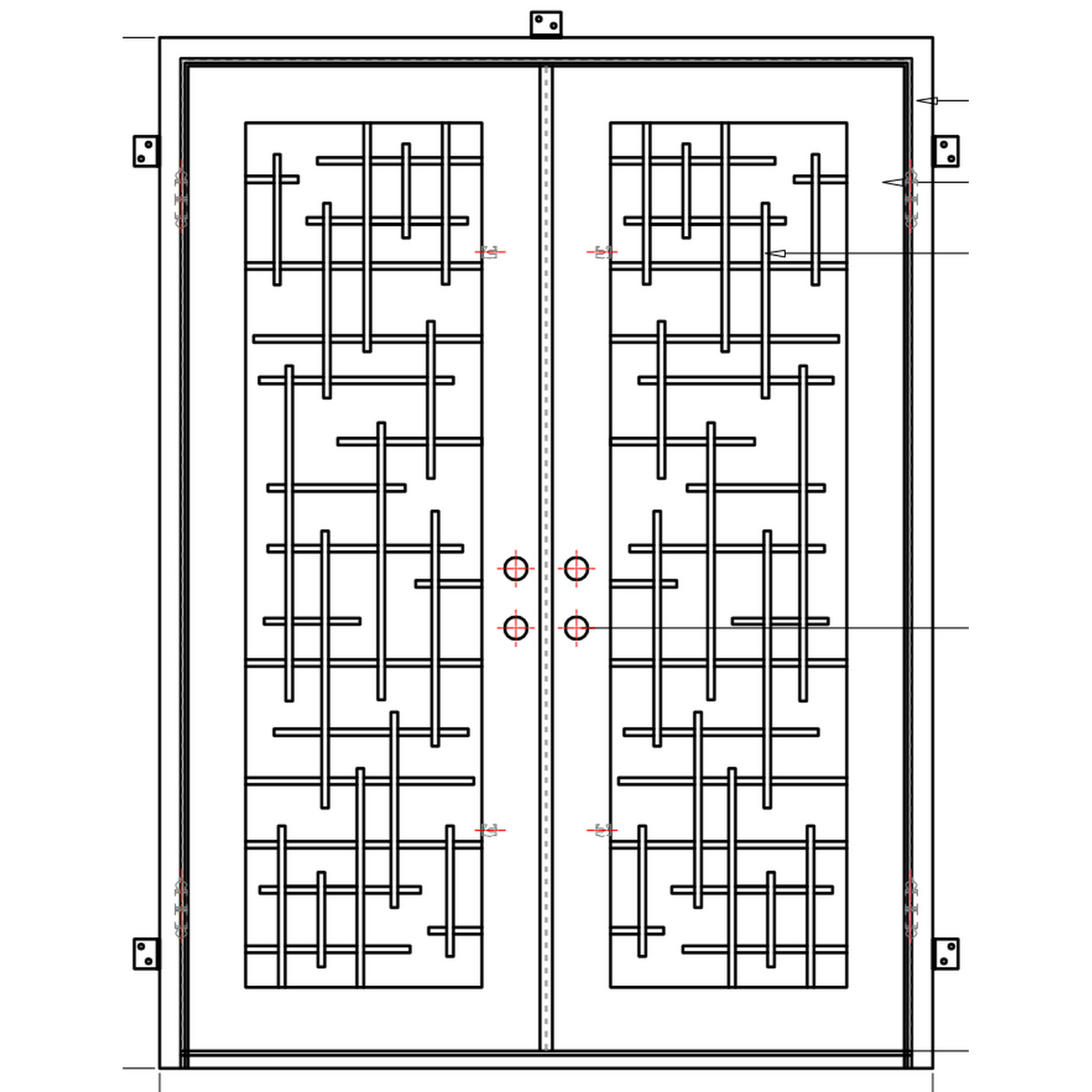 Pre-Order Milan Double-Wrought Iron Doors-Black Diamond Iron Doors