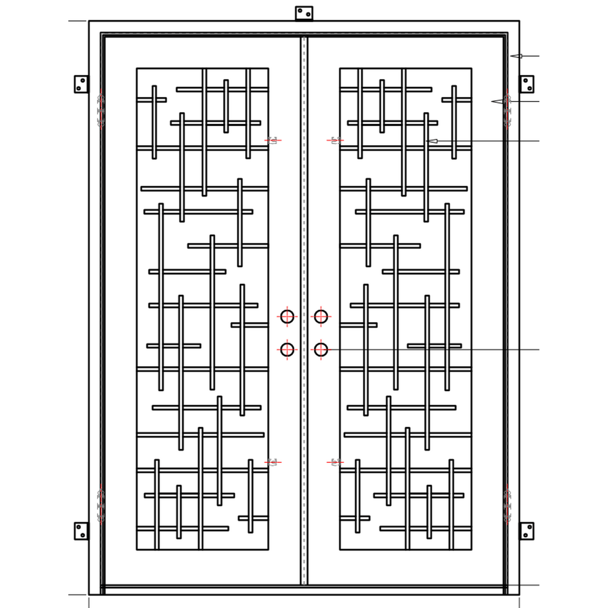 Pre-Order Milan Double-Wrought Iron Doors-Black Diamond Iron Doors