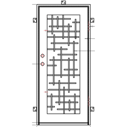 Pre-Order Milan Single-Wrought Iron Doors-Black Diamond Iron Doors