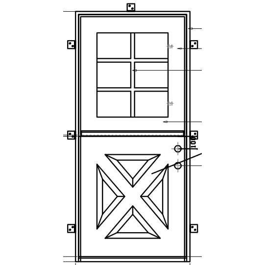 Pre-Order: Angela Single Dutch | Wrought Iron Door (Ships 16-18 Weeks)