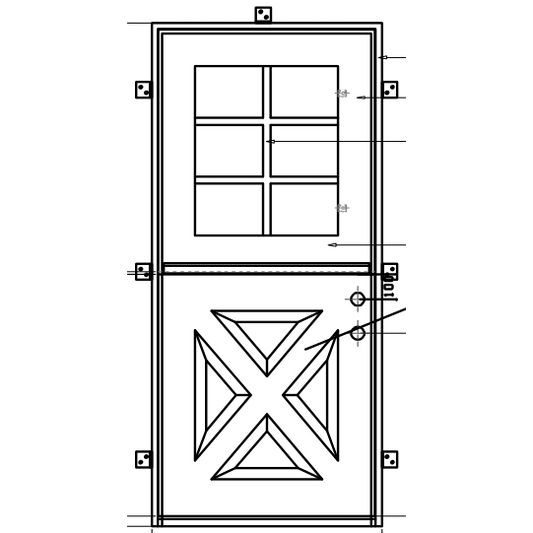 Pre-Order: Angela Single Dutch | Wrought Iron Door (Ships 16-18 Weeks)
