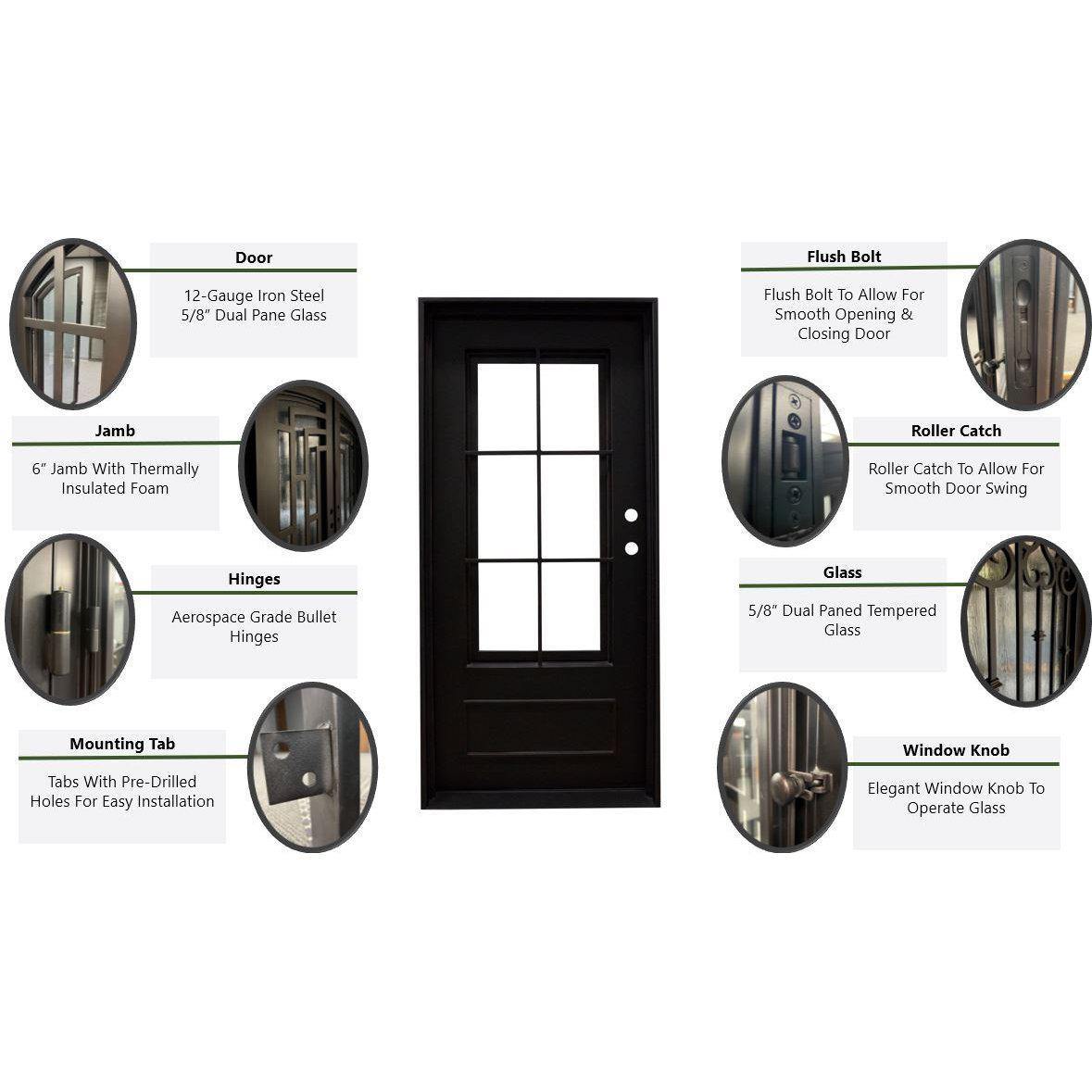 Pre-Order: Are | Wrought Iron Door (Ships 16-18 Weeks)