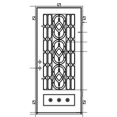 Pre-Order: Are | Wrought Iron Door (Ships 16-18 Weeks)