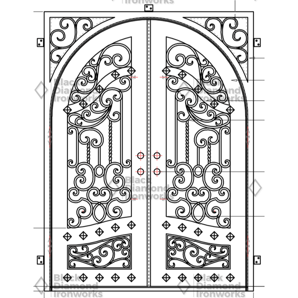Pre-Order: Aspen | Wrought Iron Door (Ships 16-18 Weeks)