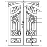 Pre-Order: Atlanta | Wrought Iron Door (Ships 16-18 Weeks)