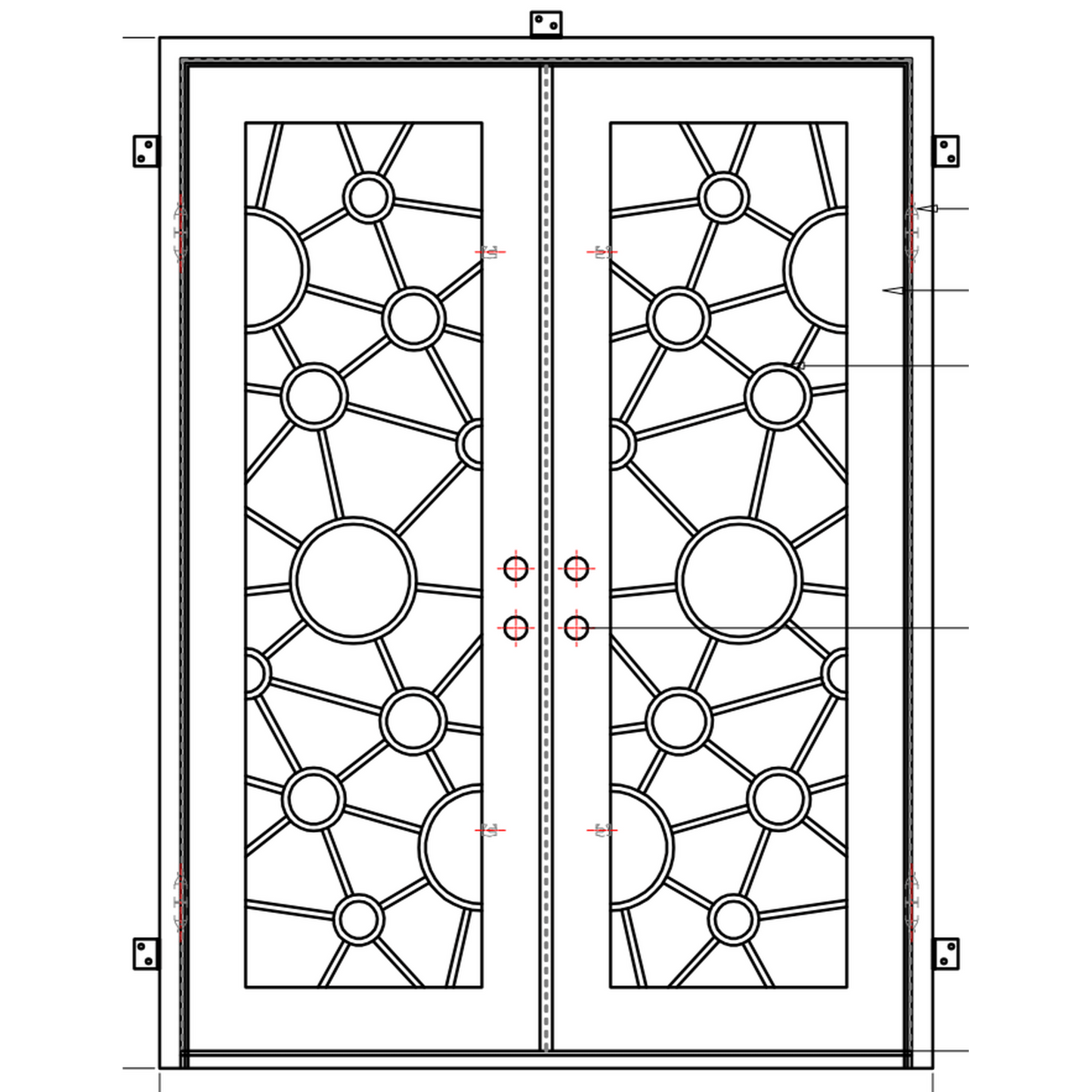 Pre-Order: Austin | Wrought Iron Door (Ships 16-18 Weeks)