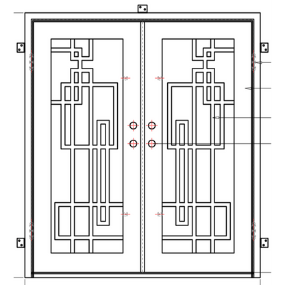 Pre-Order: Berlin Double | Wrought Iron Door (Ships 16-18 Weeks)