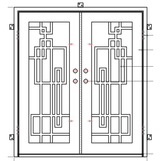 Pre-Order: Berlin Double | Wrought Iron Door (Ships 16-18 Weeks)