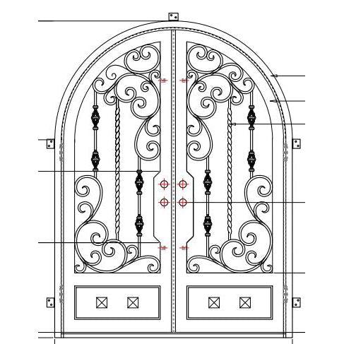 Pre-Order: Big Sky | Wrought Iron Door (Ships 16-18 Weeks)