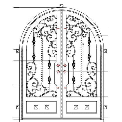 Pre-Order: Big Sky | Wrought Iron Door (Ships 16-18 Weeks)