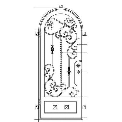 Pre-Order: Big Sky | Wrought Iron Door (Ships 16-18 Weeks)