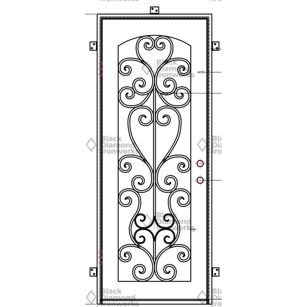 Pre-Order: Bormio | Wrought Iron Door (Ships 16-18 Weeks)