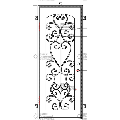 Pre-Order: Bormio | Wrought Iron Door (Ships 16-18 Weeks)